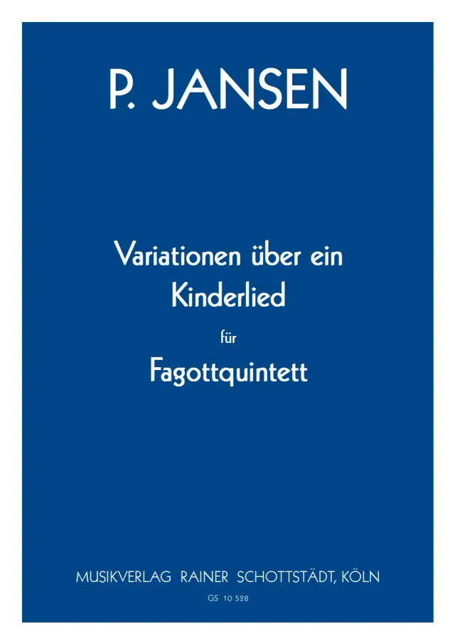 Musikverlag Rainer Schottstädt Variationen Kinderlied Noten Fagott