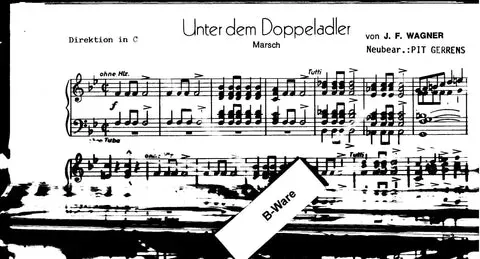 Studio-Verlag Rudi Seifert Unter dem Doppeladler Noten Marsch B-Ware