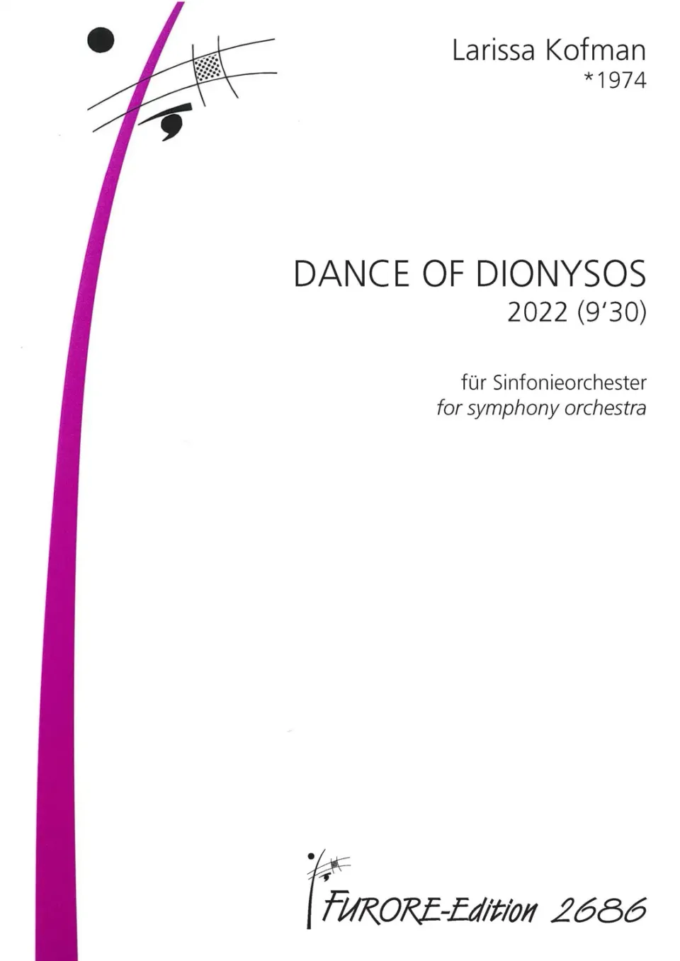 Furore Edition Dance of Dionysos for Symphony Orchestra Mietmaterial