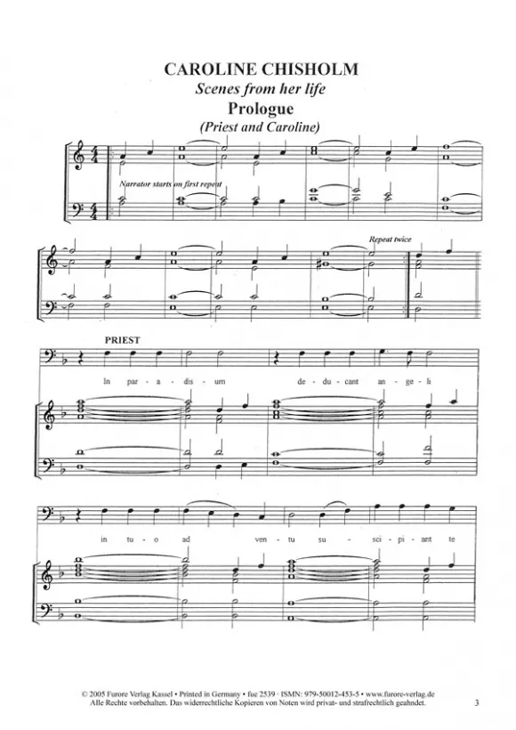 Furore Edition Caroline Chisholm Musical Mezzosopran Bariton