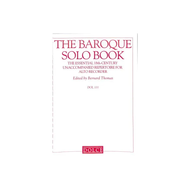 Paul Beuscher The Baroque Solo Book Noten Altblockflöte