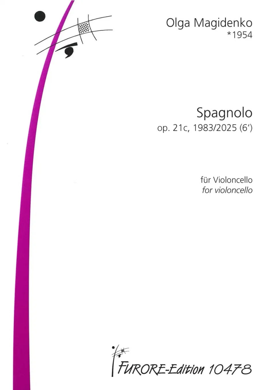 Furore Edition Spagnolo for Cello Violoncellonoten