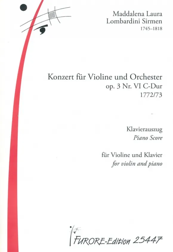 Furore Edition Violinkonzert op. 3 Nr. 6 C-Dur Klavierauszug