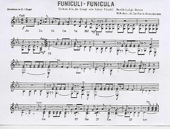 Studio-Verlag Rudi Seifert Funiculi-Funicula Noten B-Ware