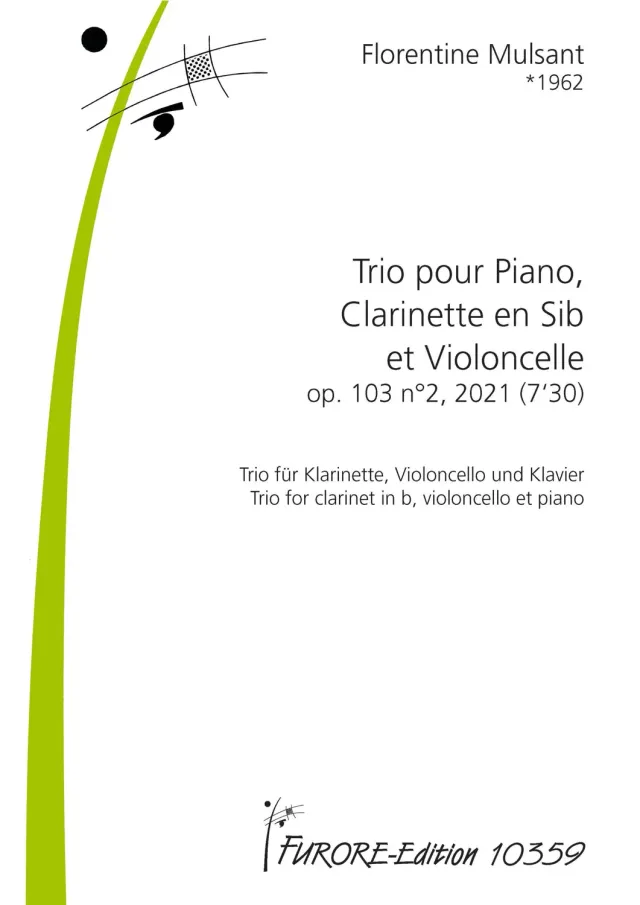 Furore Edition Trio op. 103 Nr. 2 Noten Klavier Klarinette Cello