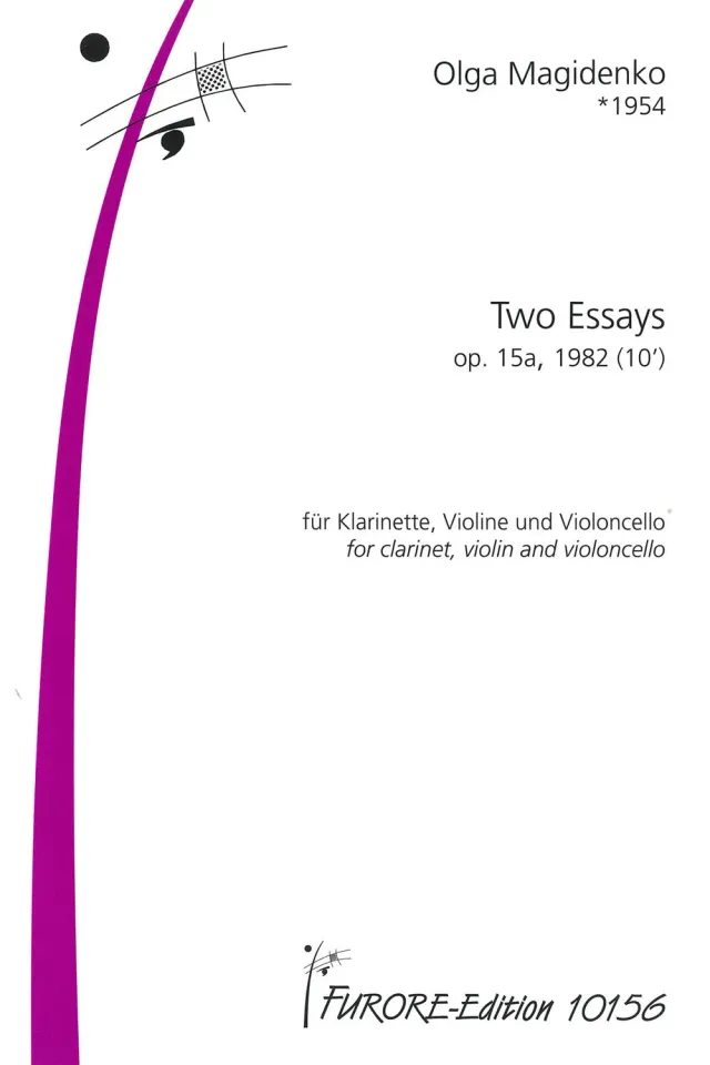 Furore Edition Two Essays op.15a Noten Klarinette Streichtrio