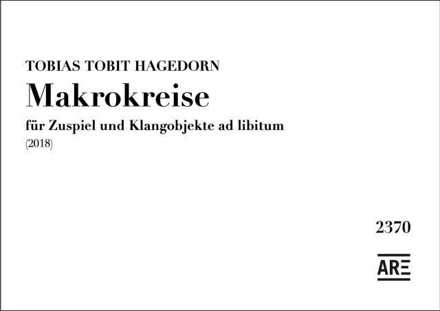 Are Musik Verlag Makrokreise Zuspiel Partitur