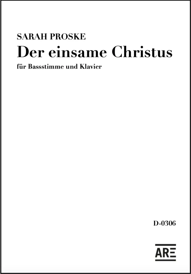 Are Musik Verlag Der einsame Christus Noten Bassstimme Klavier