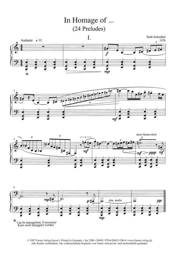 Furore Edition In Homage of 24 Preludes Noten Klavier