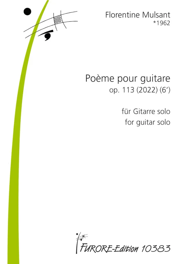 Furore Edition Poème pour guitare (Gedicht für Gitarre) op. 113 Gitarrenstück