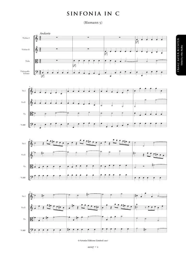 Artaria AE127 Richter Sinfonie Nr.5 C-Dur Noten