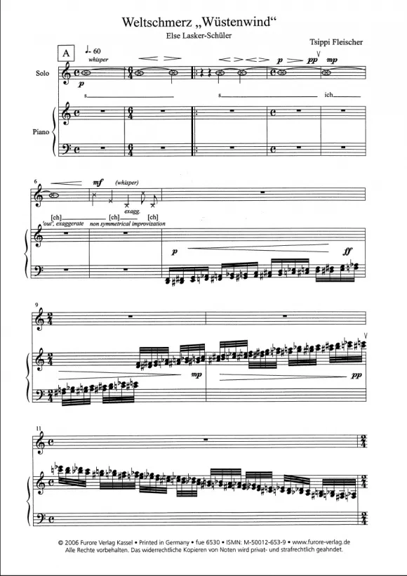 Furore Edition Weltschmerz Wüstenwind op. 52 Noten