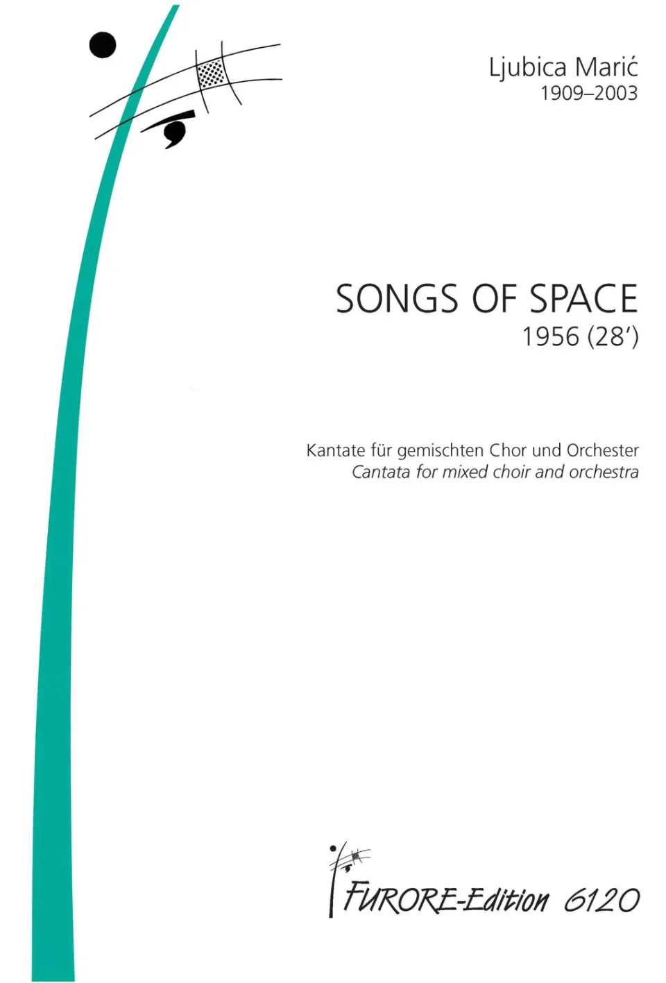 Furore Edition Songs of Space Partitur Chor Orchester