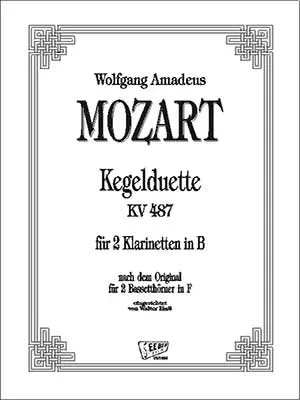 Seeber Film Verlag Kegelduette KV 487 Klarinettennoten Heft