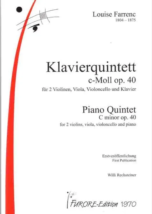Furore Edition Klavierquintett c-Moll op. 40 Partitur und Stimmen