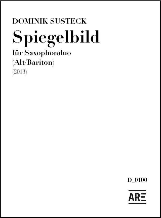 Are Musik Verlag Susteck Spiegelbild Saxophonduo Noten