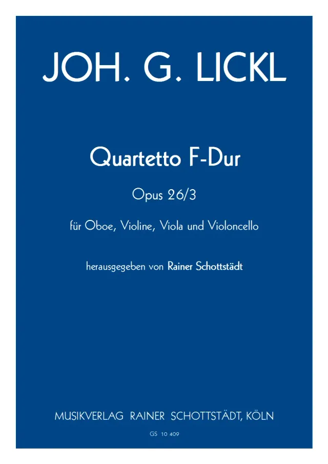 Musikverlag Rainer Schottstädt Quartetto F-dur op. 26/3 Noten Oboe Streicher