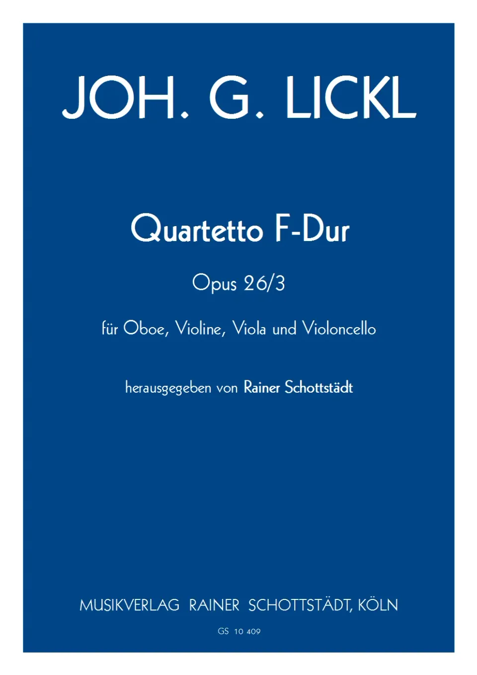 Musikverlag Rainer Schottstädt Quartetto F-dur op. 26/3 Noten Oboe Streicher