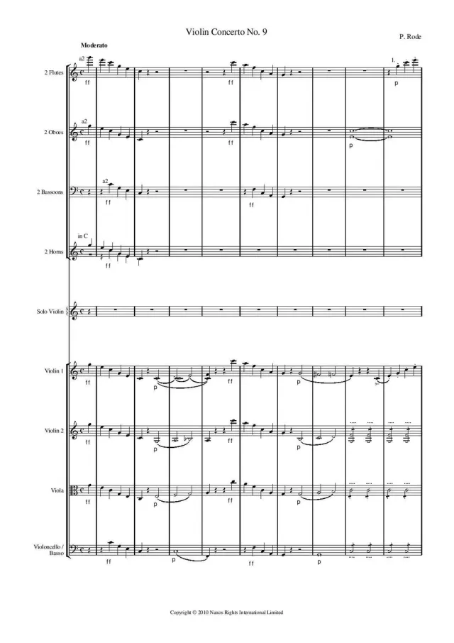 Artaria Rode Violinkonzert Nr.9 C-Dur Op.17 Partitur Violine