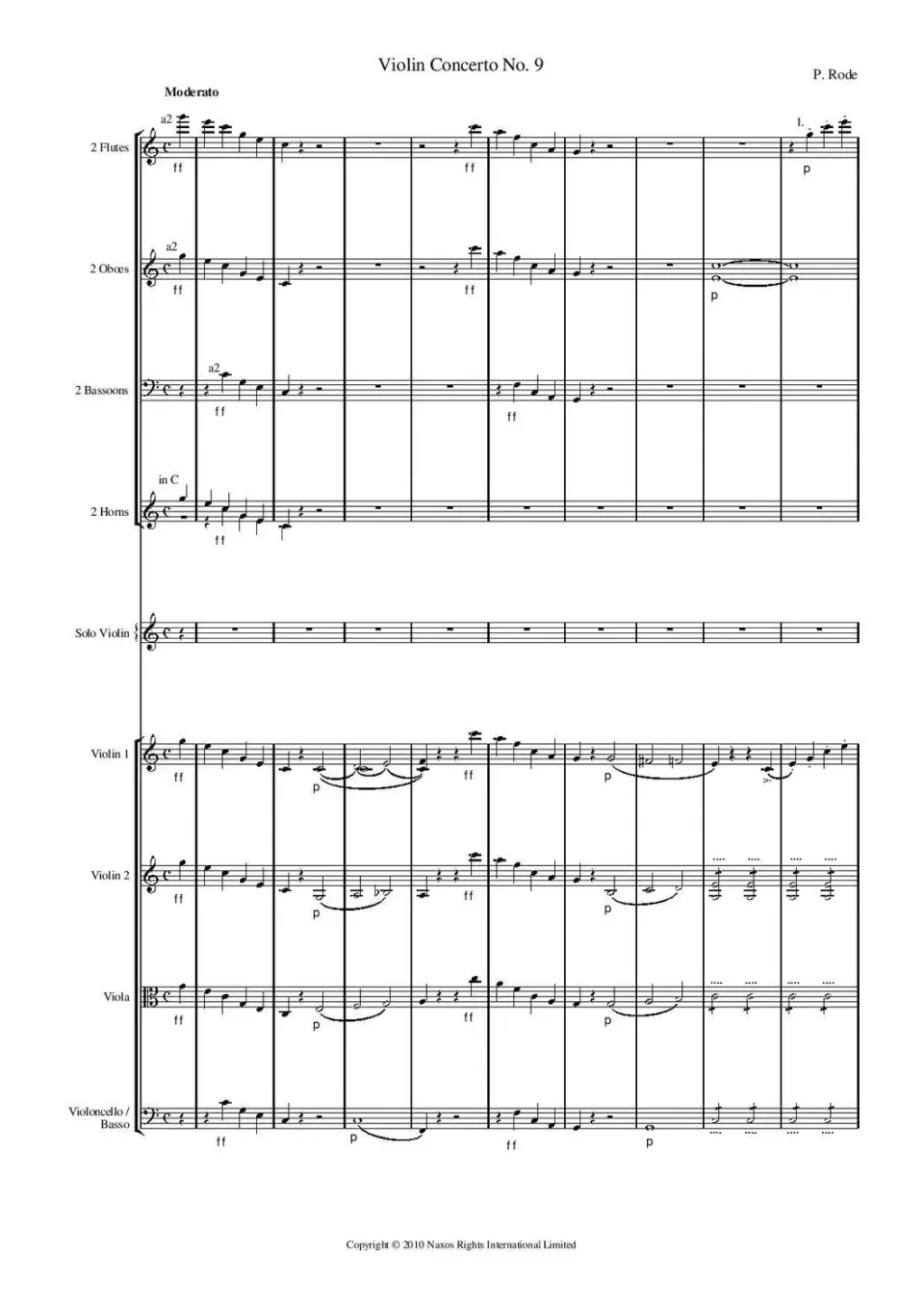 Artaria Rode Violinkonzert Nr.9 C-Dur Op.17 Partitur Violine