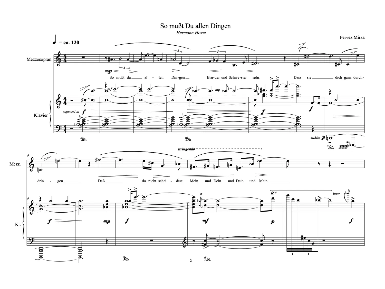 Are Musik Verlag Mirza 6 Lieder Noten Mezzosopran Klavier