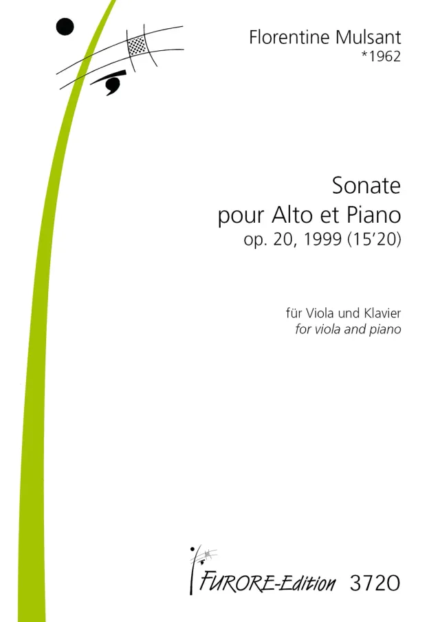 Furore Edition Sonate für Viola und Klavier op. 20 Noten