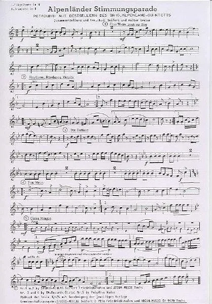 Studio-Verlag Rudi Seifert Alpenländer Stimmungsparade 1 Noten