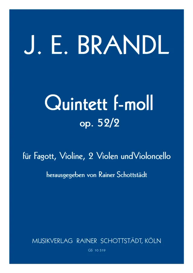 Musikverlag Rainer Schottstädt Quintett f-moll op.52/2 Noten