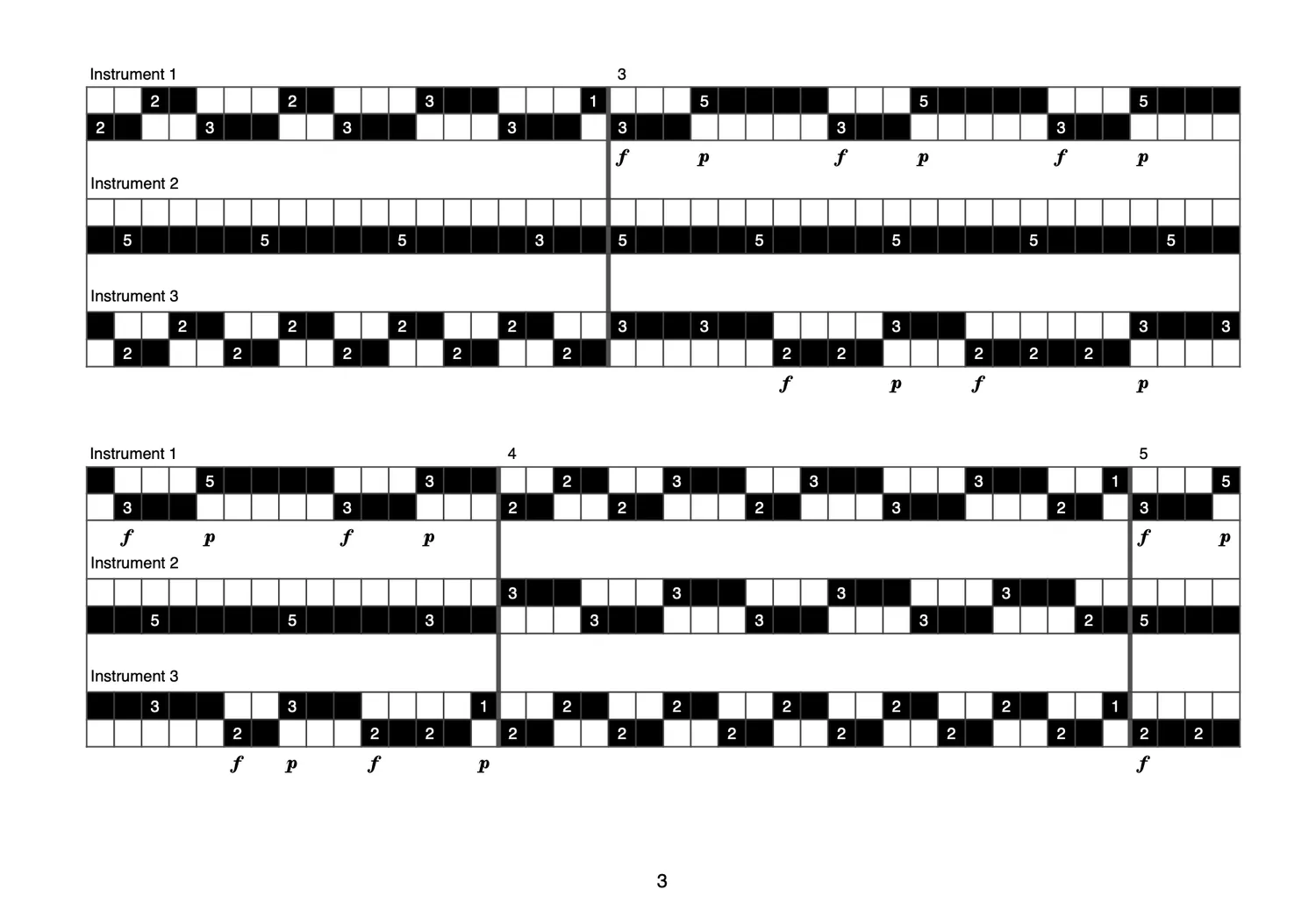 Are Musik Verlag 3-Bit für drei Instrumente Partitur