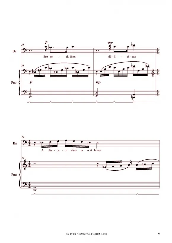 Furore Edition Quatre Mélodies Lied