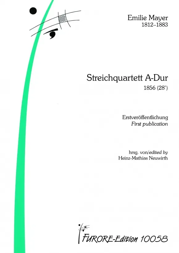 Furore Edition Mayer Streichquartett A-Dur Noten Partitur Stimmen