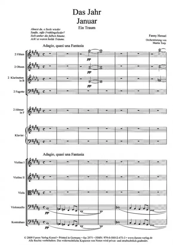 Furore Edition Das Jahr Orchesterfassung Mietmaterial