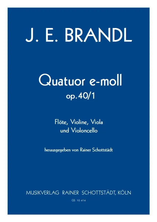 Musikverlag Rainer Schottstädt Quatuor e-moll op. 40/1 Noten Quartett