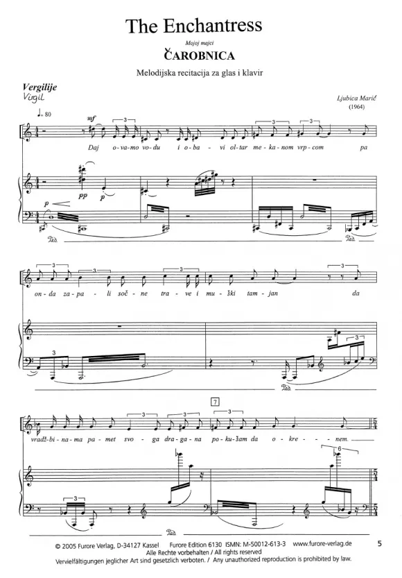 Furore Edition The Enchantress Sopran Klavier Noten