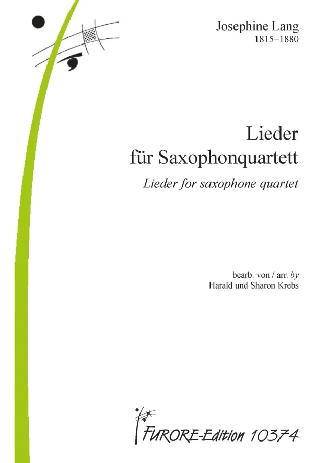 Furore Edition Josephine Lang Lieder Saxophonquartett Noten