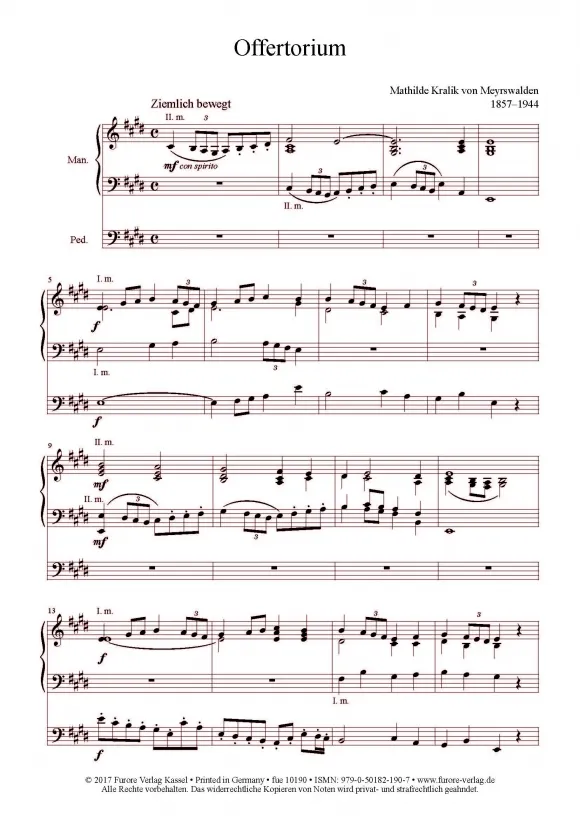 Furore Edition Orgelwerke Offertorium und Interludium Orgelnoten