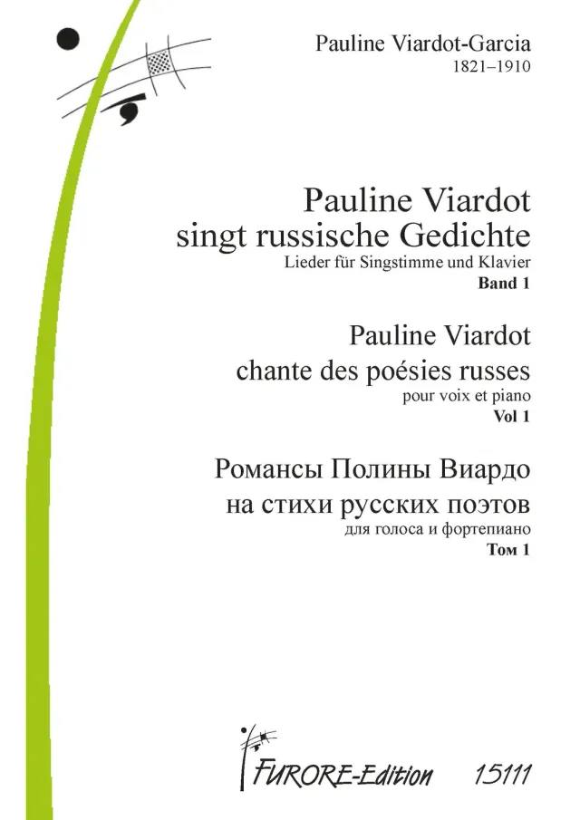 Furore Edition Pauline Viardot singt russische Gedichte Band 1 Noten