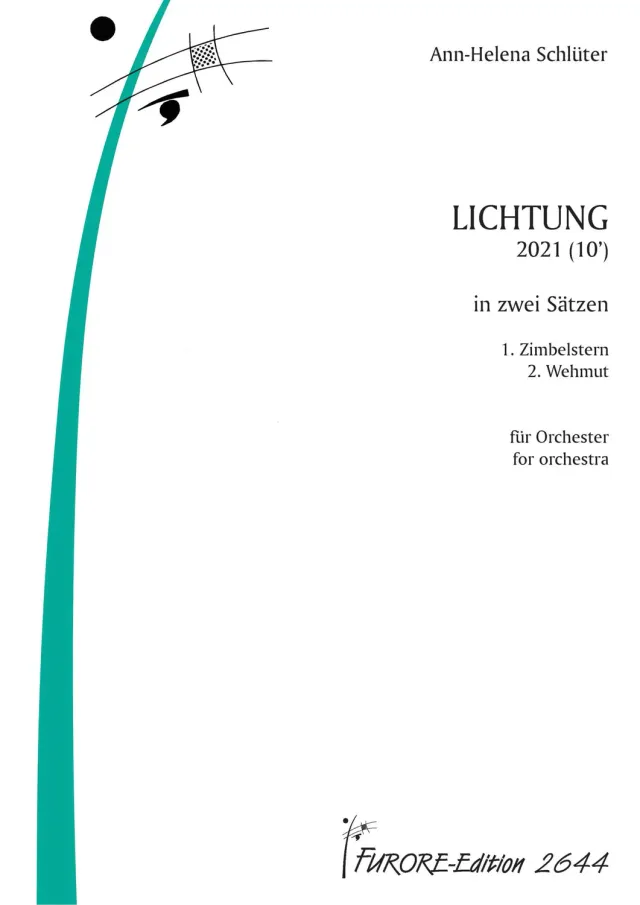 Furore Edition Lichtung 2021 Orchester Partitur zwei Sätze