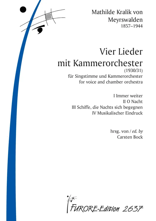 Furore Edition Vier Lieder mit Kammerorchester (1930/31) Mietmaterial