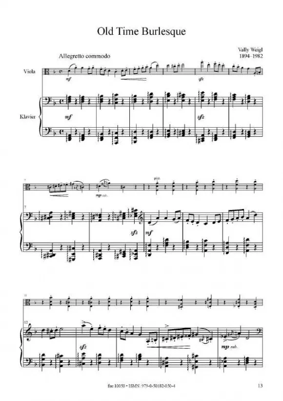 Furore Edition Miriam’s Song Band 1 Noten für Viola und Klavier