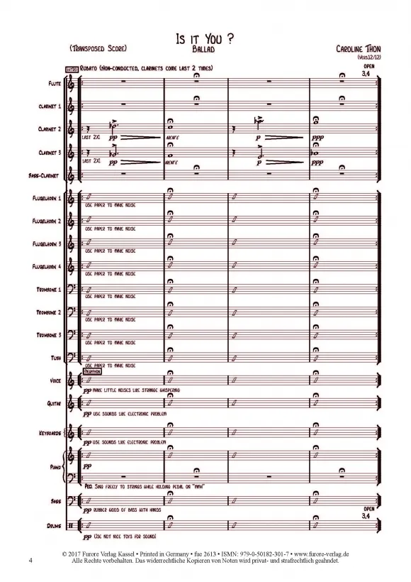 Furore Edition Is it you? (2012) Partitur für Bigband