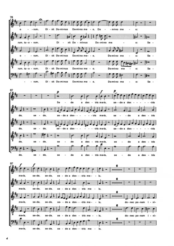 Furore Edition Dixit Dominus Chorpartitur Soli Chor Orchester