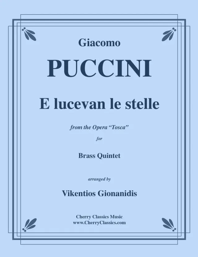 Vikentios Gionanidis „E lucevan le Stelle“ Noten für Blechbläserquintett