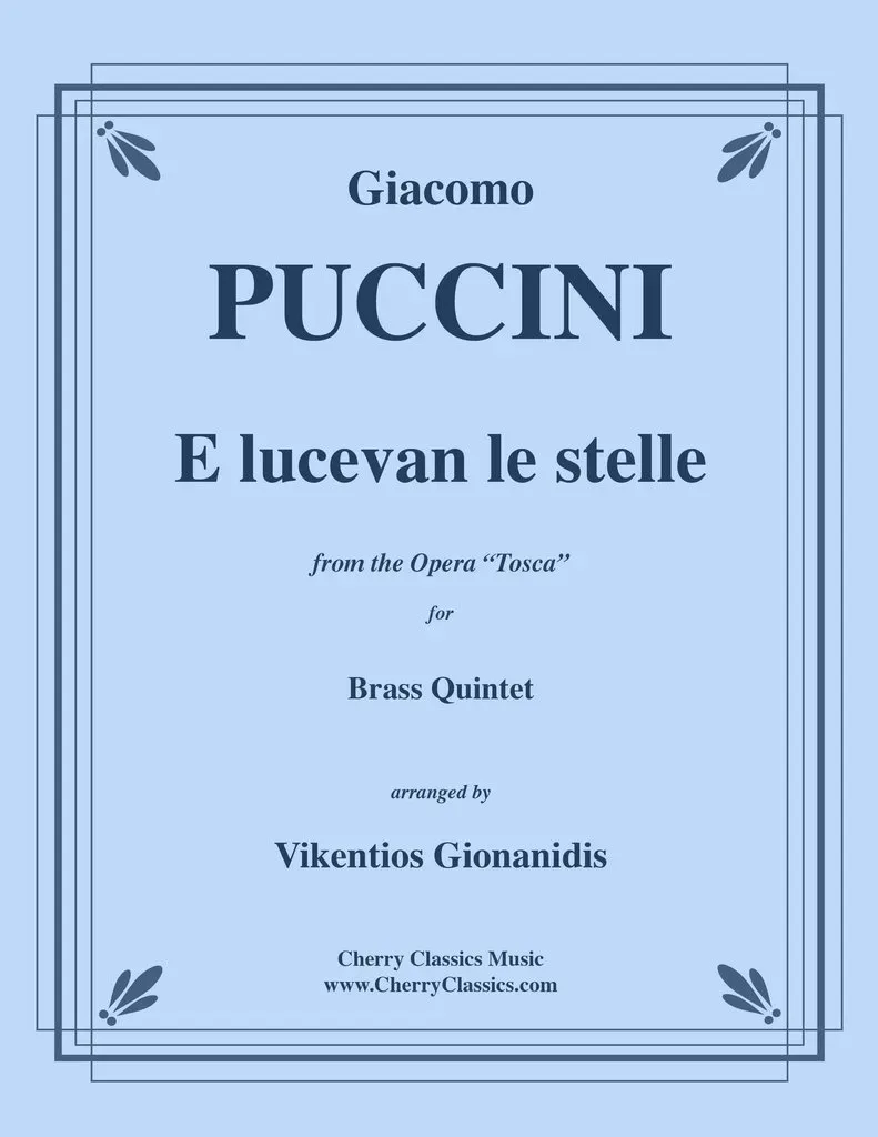 Vikentios Gionanidis „E lucevan le Stelle“ Noten für Blechbläserquintett