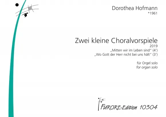 Furore Edition Zwei kleine Choralvorspiele Orgelnoten solo