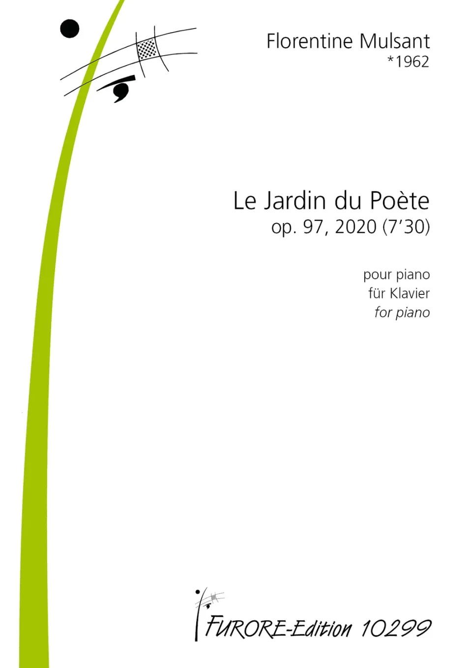 Furore Edition Le Jardin du Poète op. 97 Klaviernoten solo