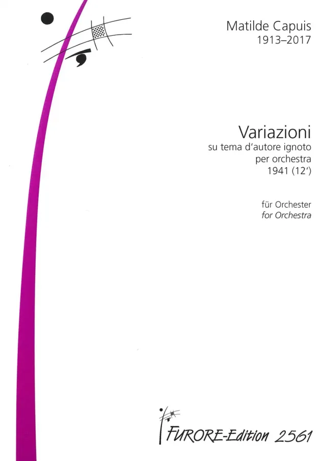 Furore Edition Variazioni für Orchester Mietmaterial