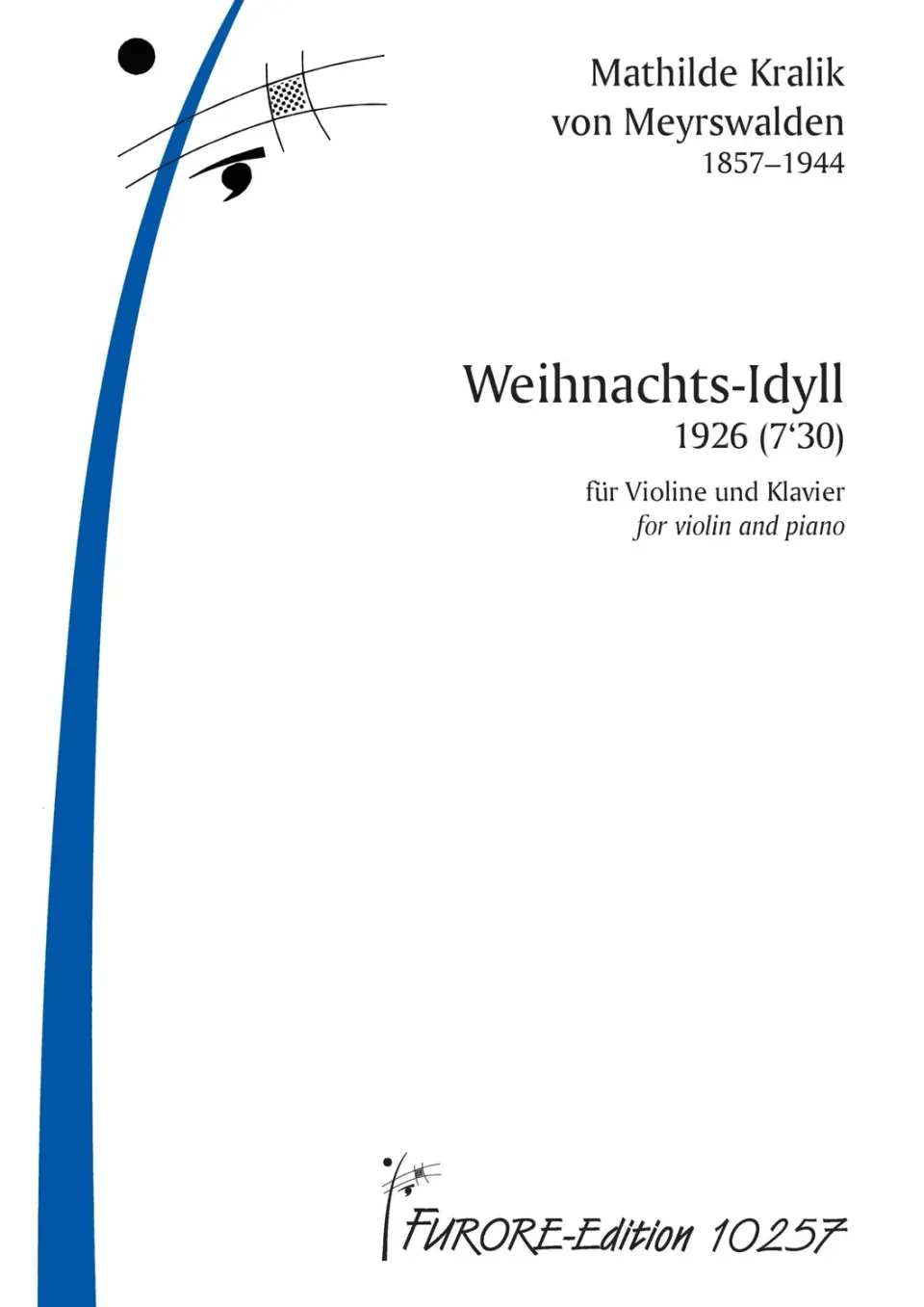 Furore Edition Weihnachts-Idyll Violinnoten Violine Klavier