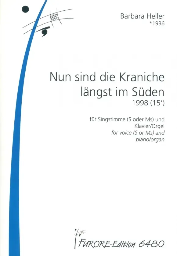 Furore Edition Kraniche Liederzyklus Singstimme Klavier mittel
