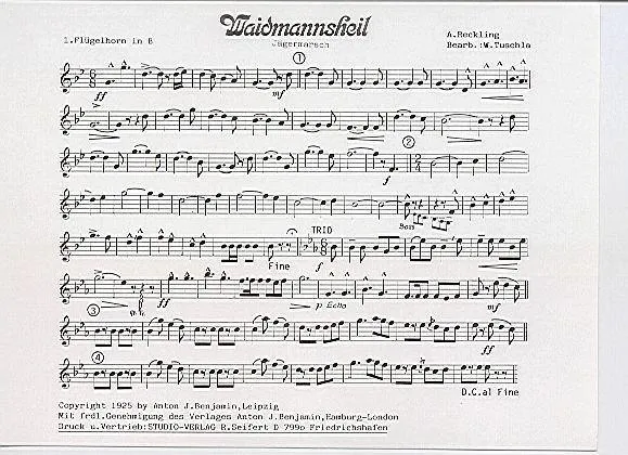Studio-Verlag Rudi Seifert Waidmannsheil Noten B-Ware grosse Blasmusik